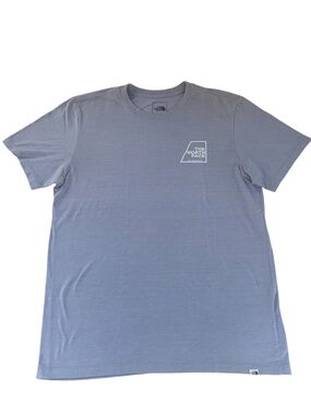 The North Face Men’s L Light Gray Short Sleeve Logo T-Shirt Outdoor Casual Tee